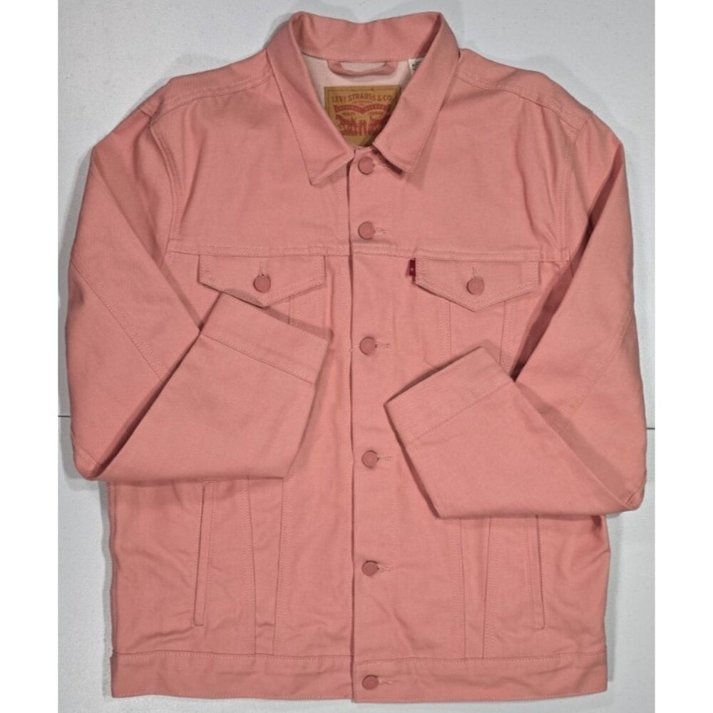 Levi's Long Sleeve Pink 100% Cotton Denim Jean Trucker Western Jacket Women's XL